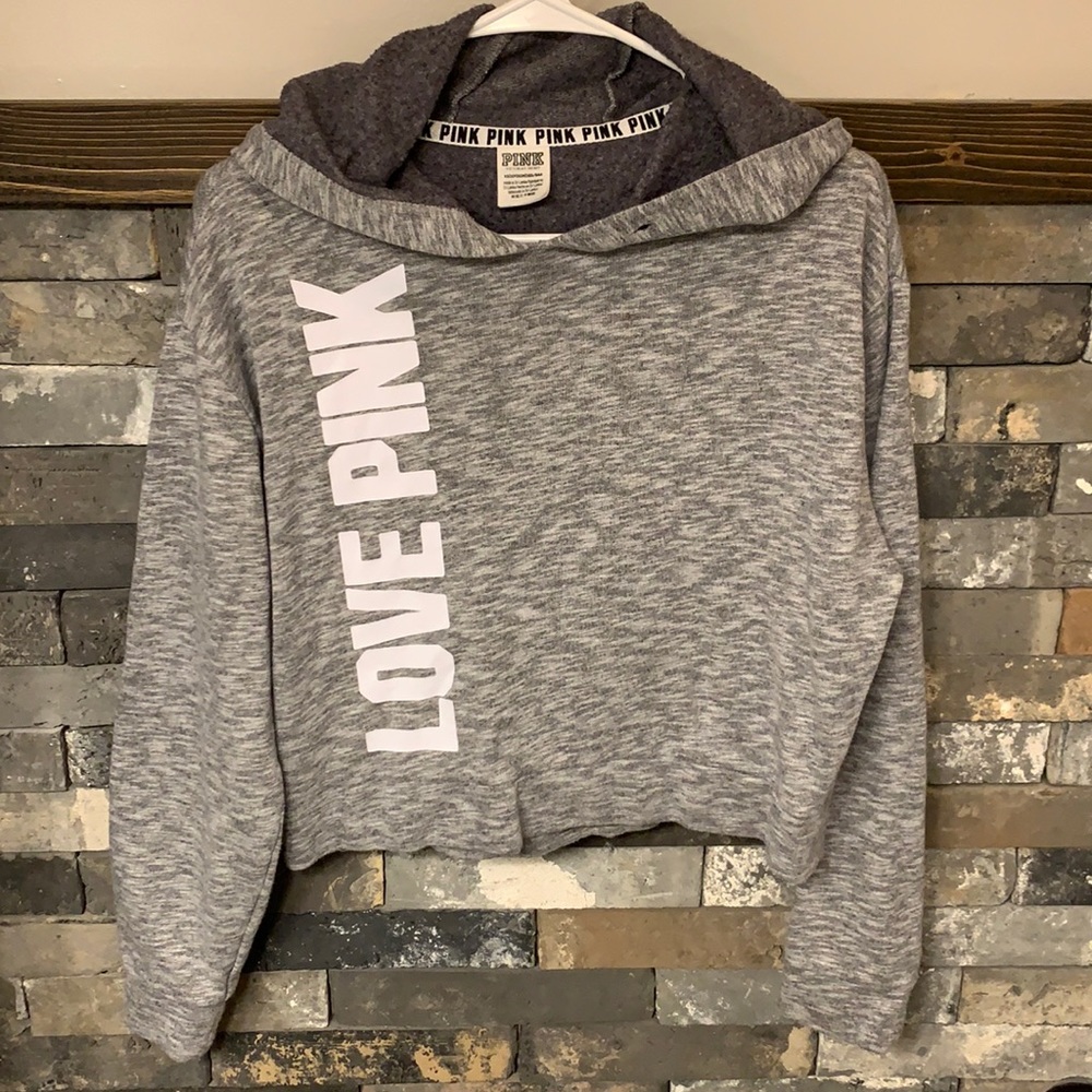PINK gray hoodie
